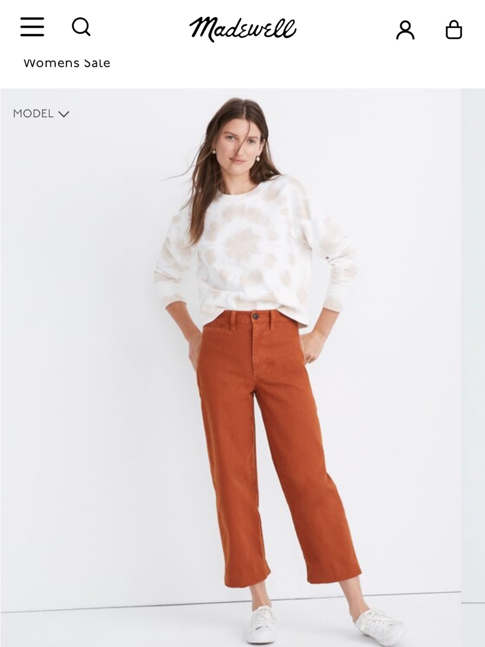 Madewell Slim Emmett Wide-Leg Crop Pants Size 26